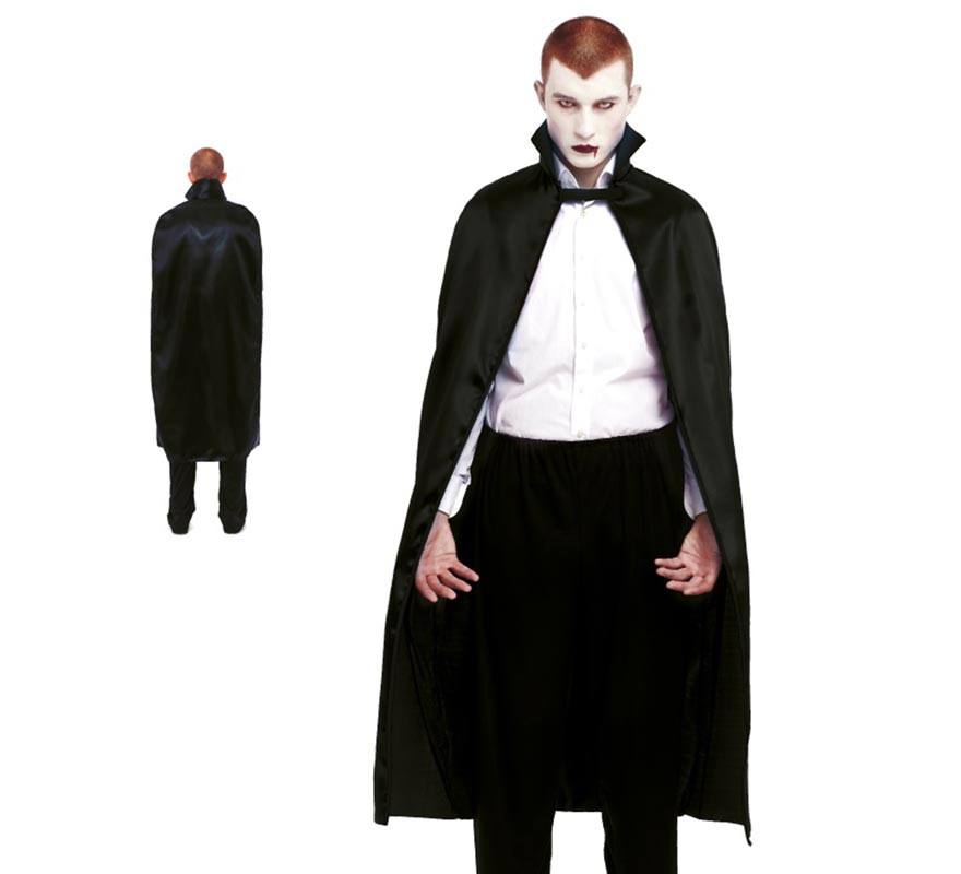 Black Vampire cape short neck 140 cm