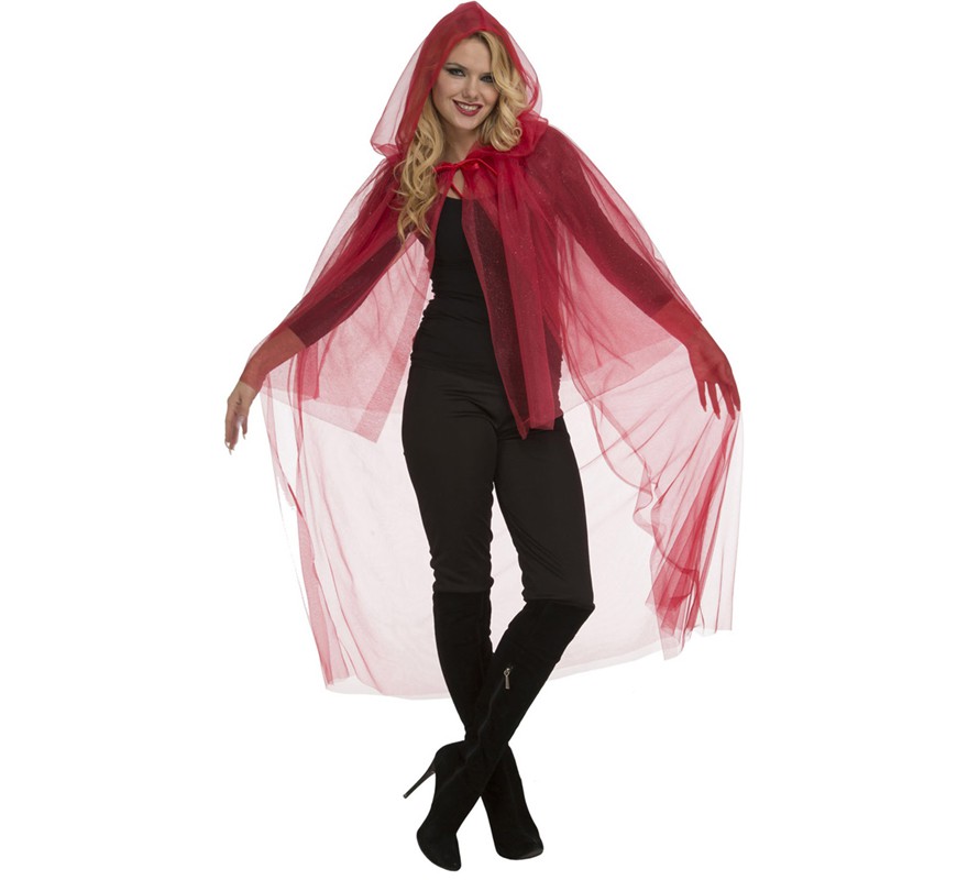 Red Tulle Cape