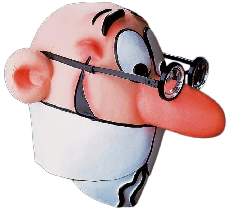 Máscara Mortadelo com óculos