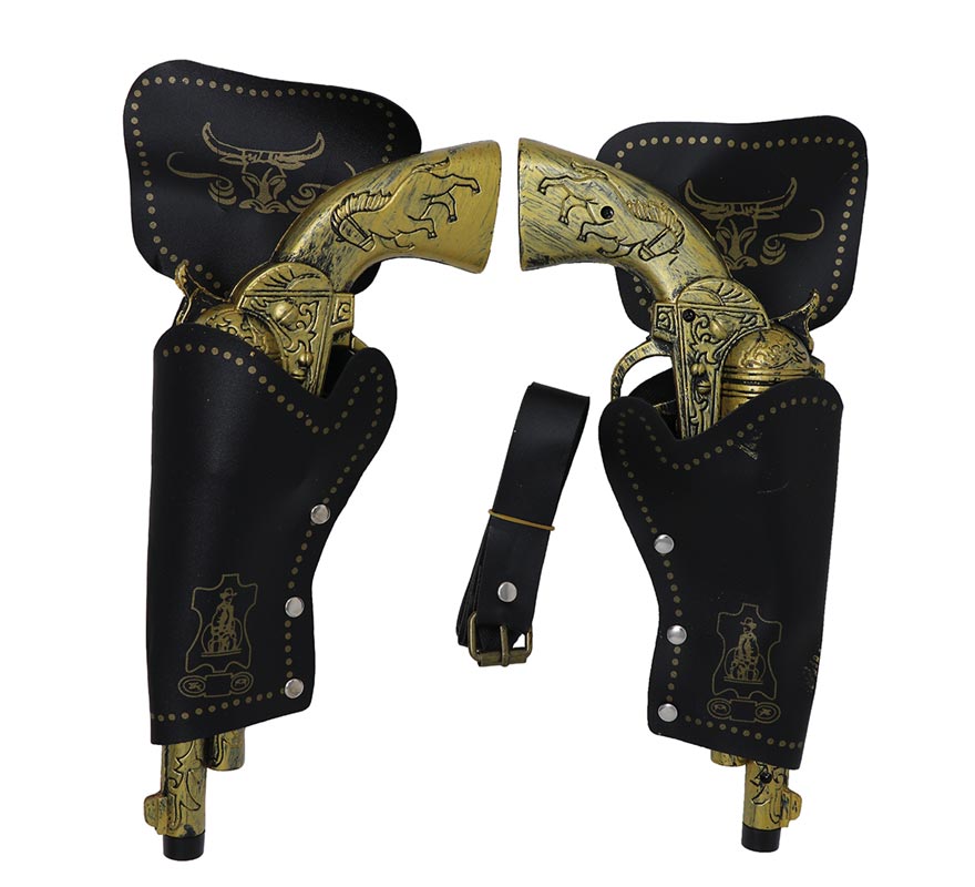 Double holster with 29 cm pistols