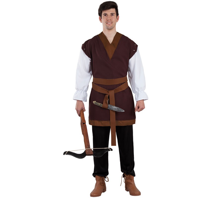 Fato ou jaqueta medieval marrom para homem