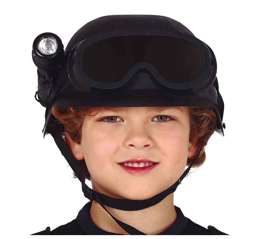 Motim capacete com lanterna para crianças Motim capacete com lanterna para crianças