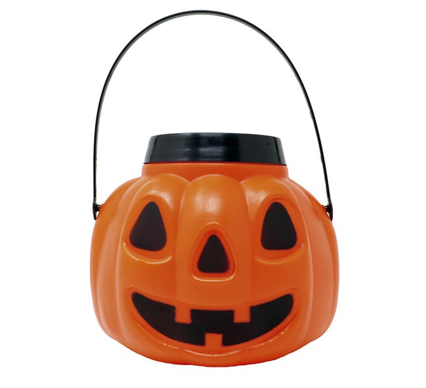 Cesto de Abóbora Feliz com Tampa 15cm