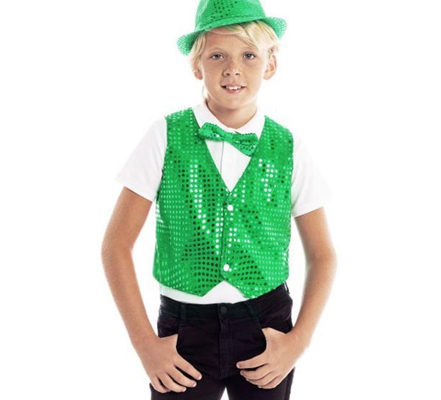 Children's Green Sequin Vest