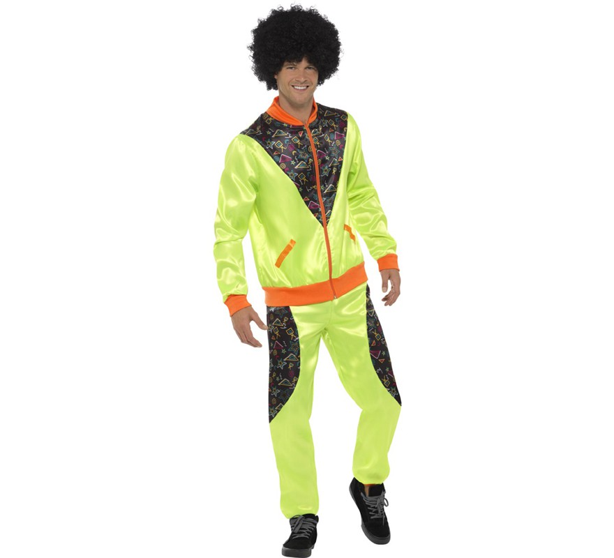 Fato de treino Retro Neon Green para homem