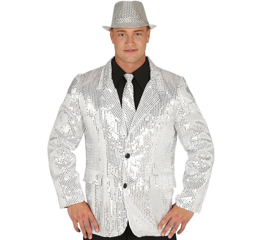 Men's Silver Sequin Jacket