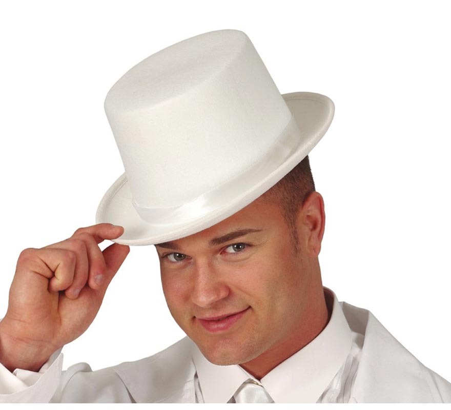 Chapéu de feltro branco