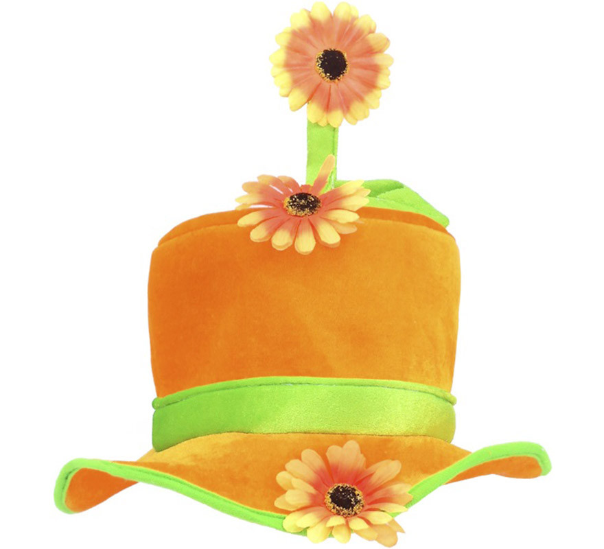 Clown Foam Top Hat with Flower
