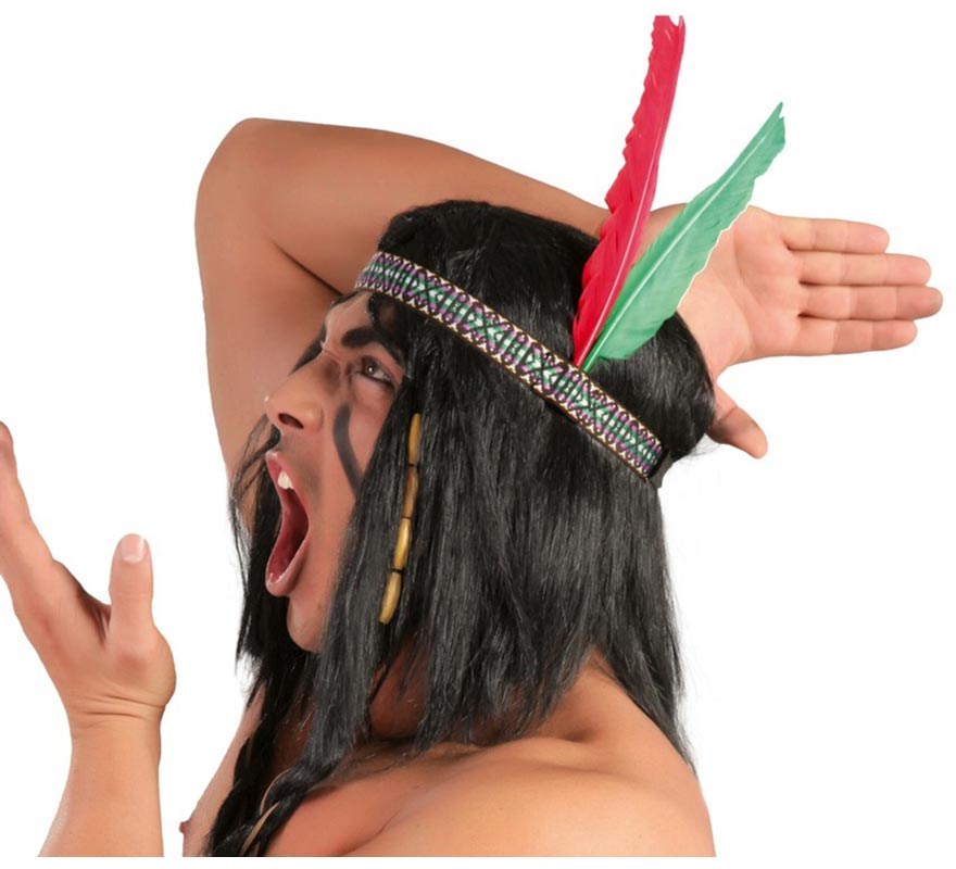 Indian ribbon with feathers