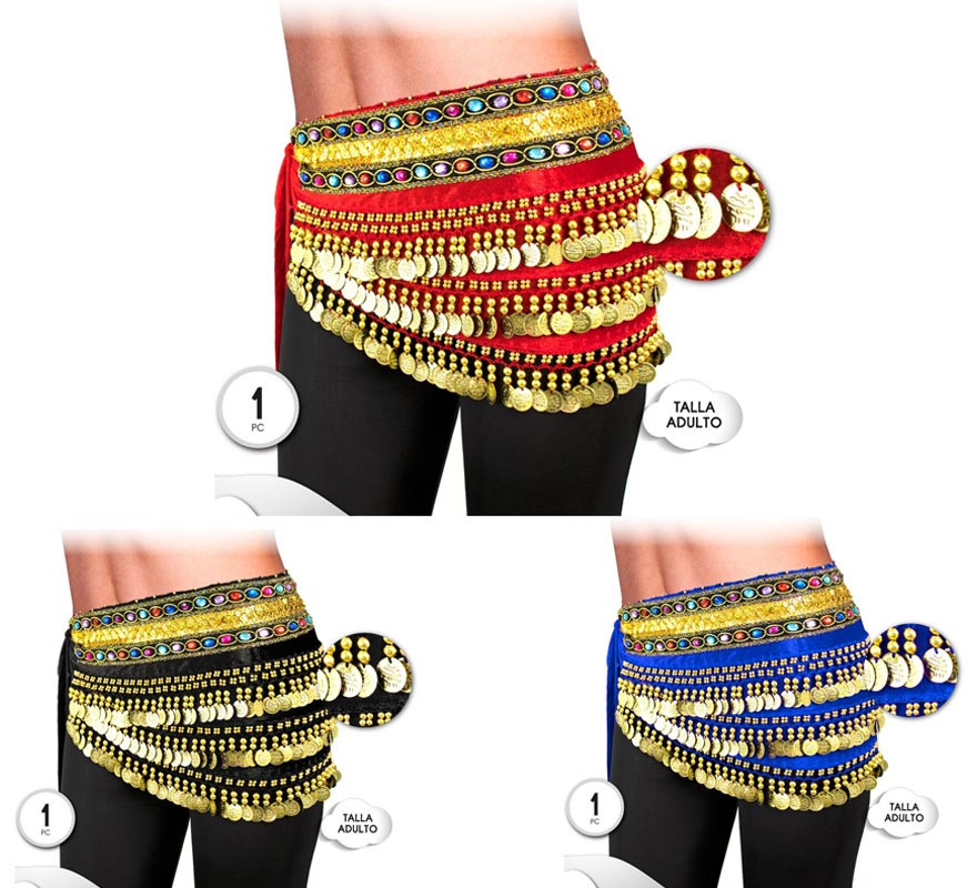 Cinto Cachecol de Dança Oriental em várias cores para mulher