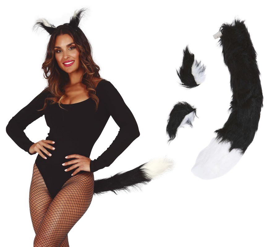 Black Tail and Ears with clip