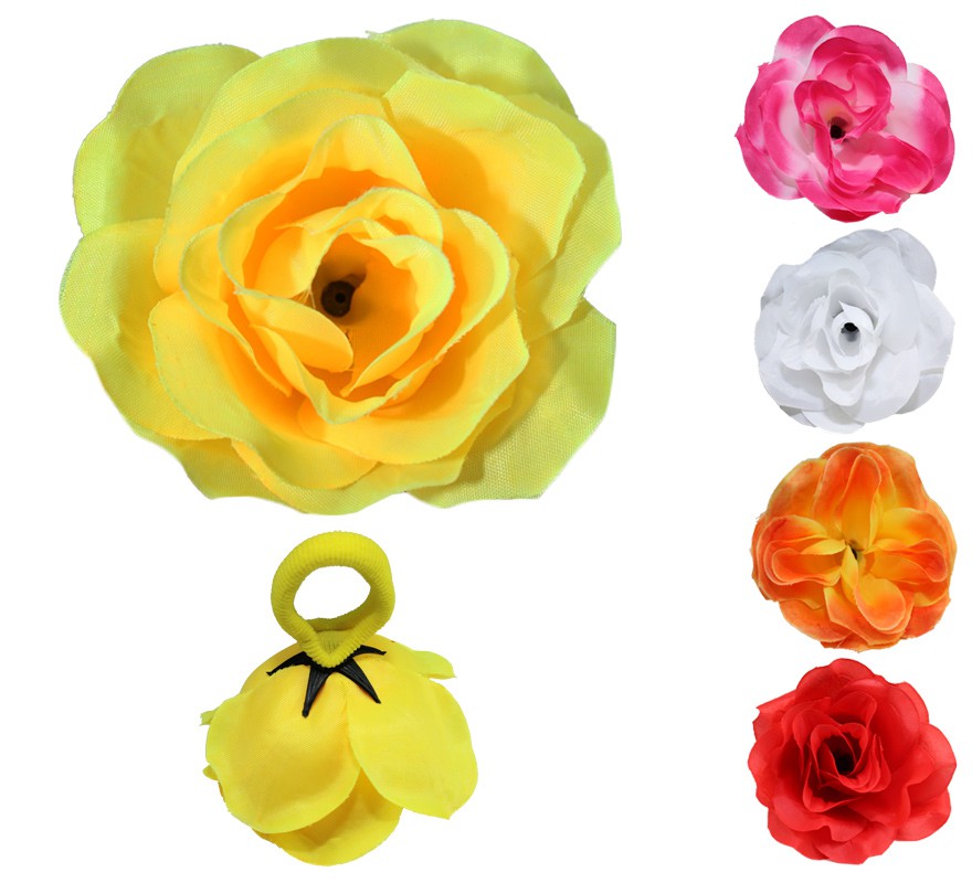 Pink Flower Scrunchie in various colors for Flamencas and Chulapas