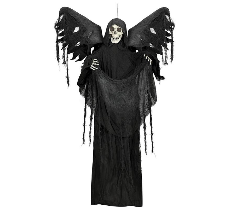 Skeleton Pendant with Wings, light, sound and movement, 160 cm