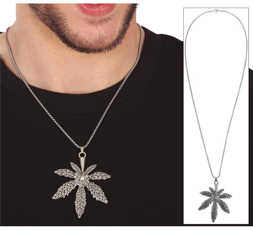 Metallic Marijuana Pendant
