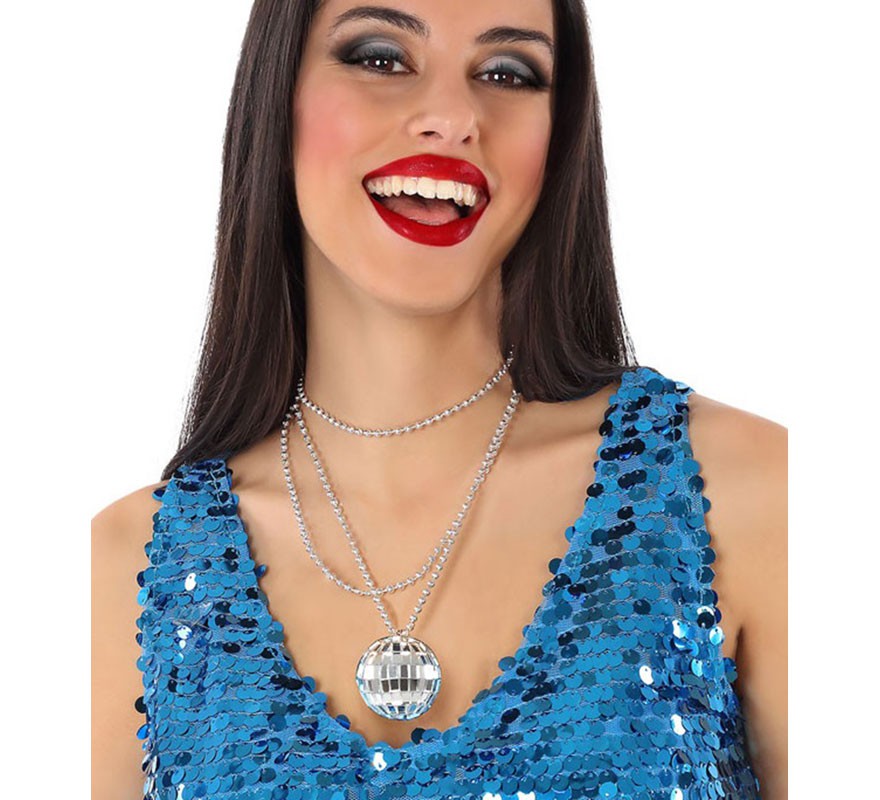 Colar bola de discoteca 88 cm