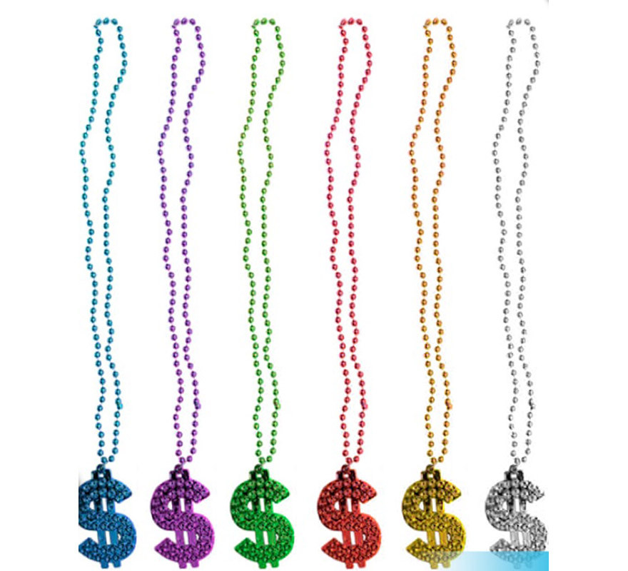 Dollar Symbol Necklace in Assorted Colors