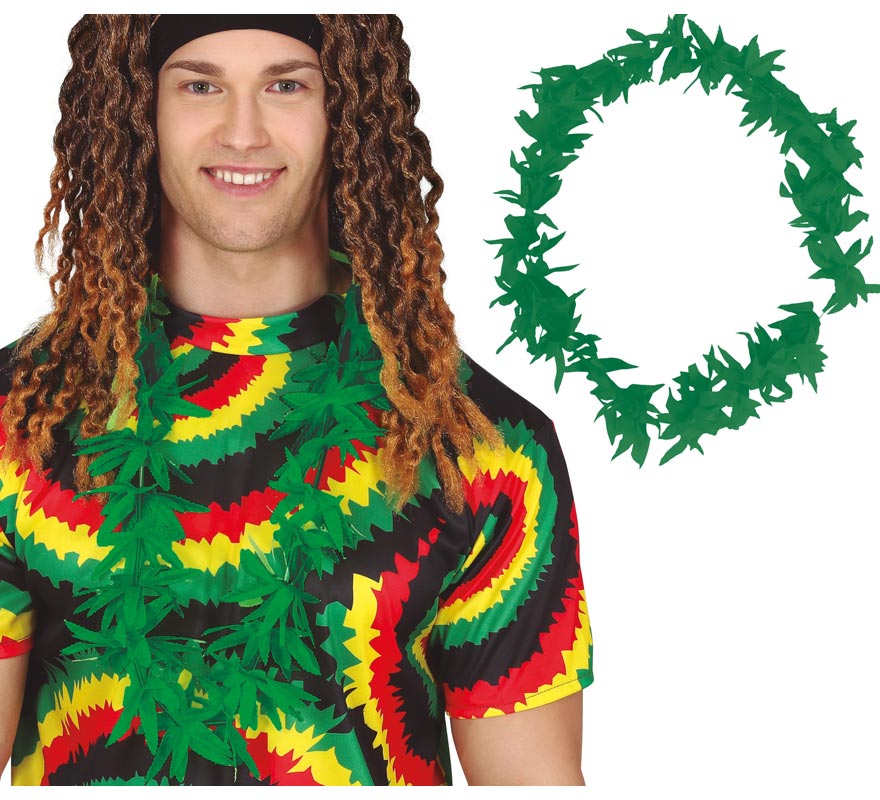 Colar de folhas de maconha