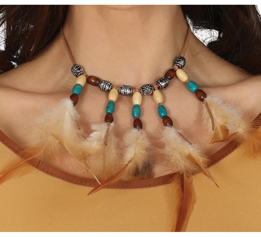 Colar Indiano com Penas