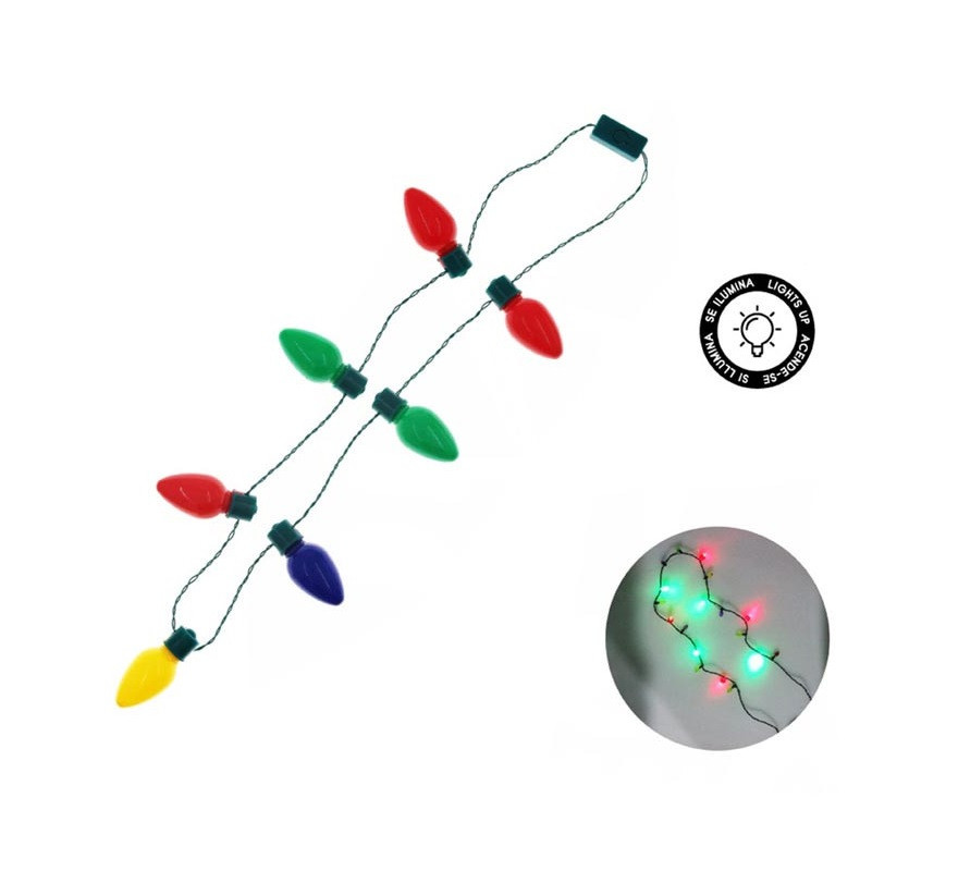 Multicolor Flashing Bulbs Necklace