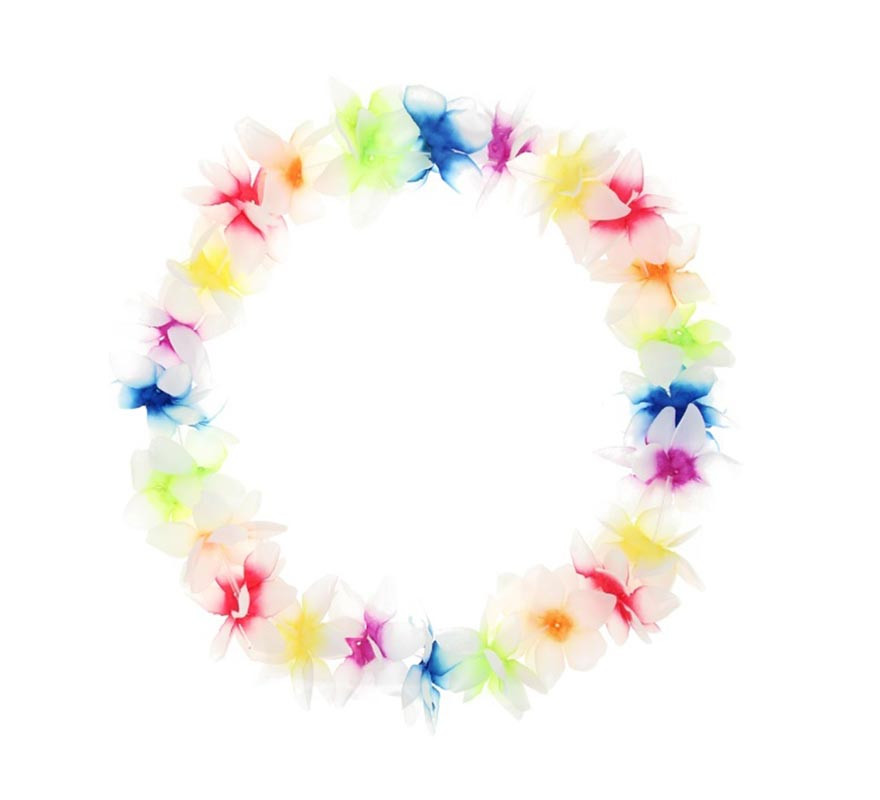 46 cm multicolor white medium Hawaii necklace