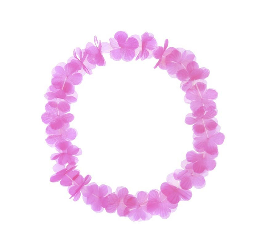 Colar Havaí pequeno fúcsia 46 cm