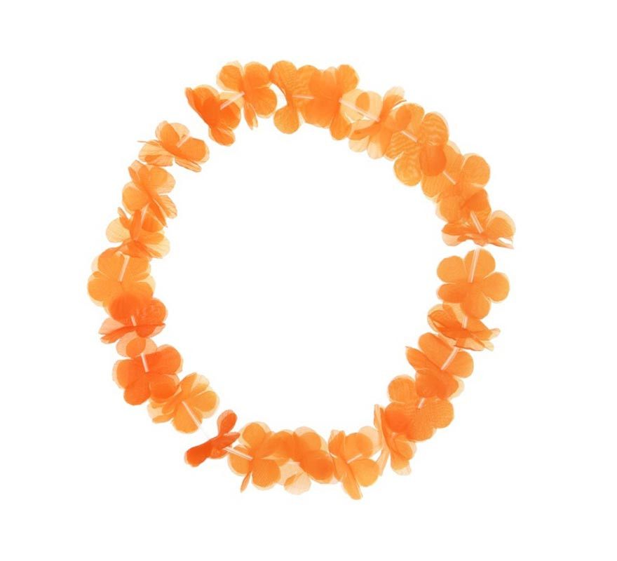 Small orange Hawaii necklace 46 cm
