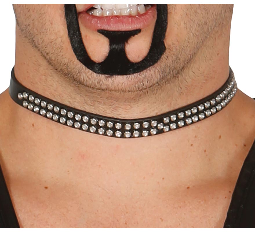 Colar gargantilha brilhante do punk ou do sado