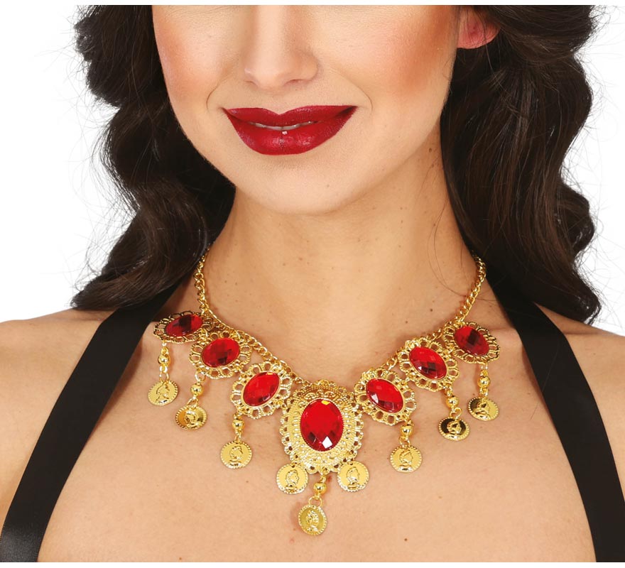 Metallic red Rubies necklace