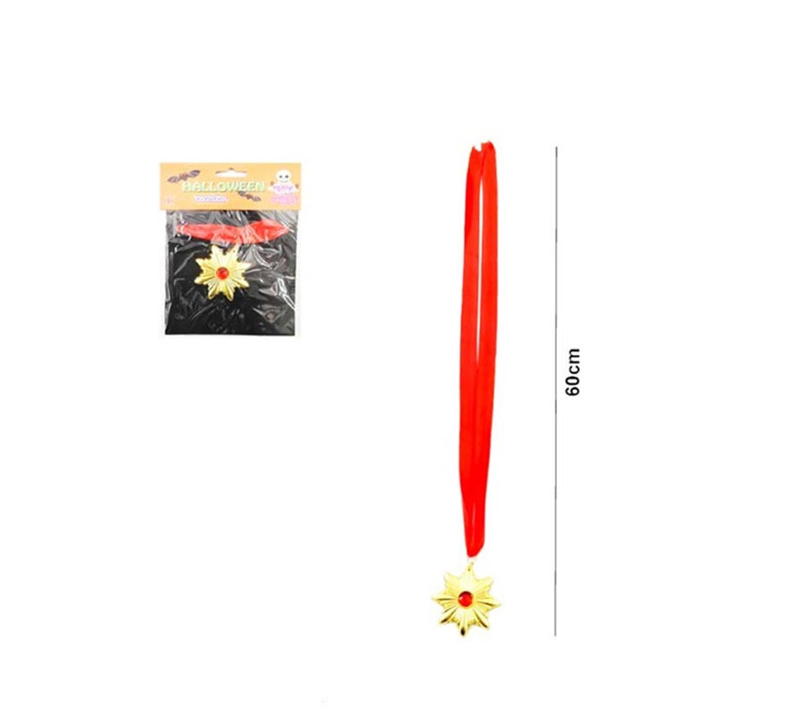 Colar Vampiro Estrela Dourada 60cm