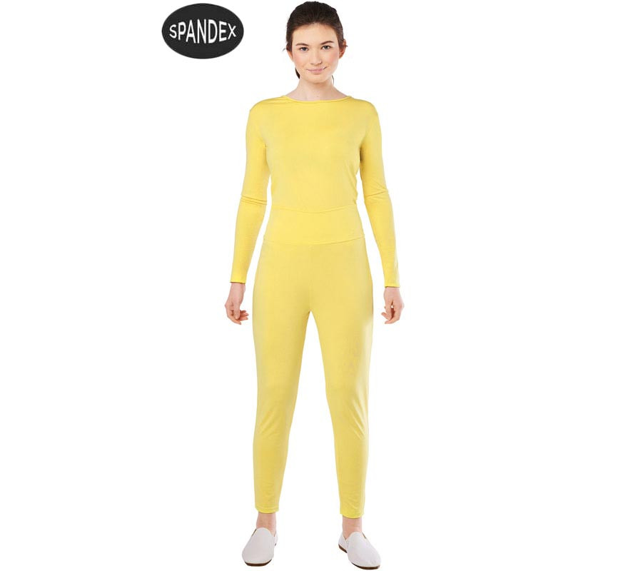 Women's Yellow 2-Piece Spandex Leotard Set Women's Yellow 2-Piece Spandex Leotard Set
