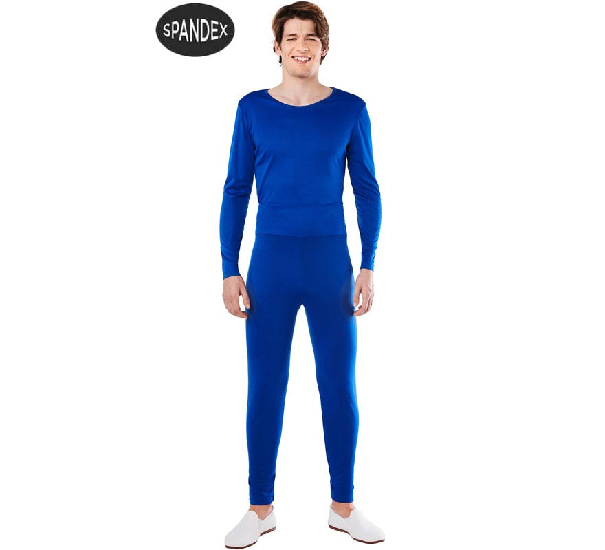Spandex Leotard Set in 2 pieces in Blue for men