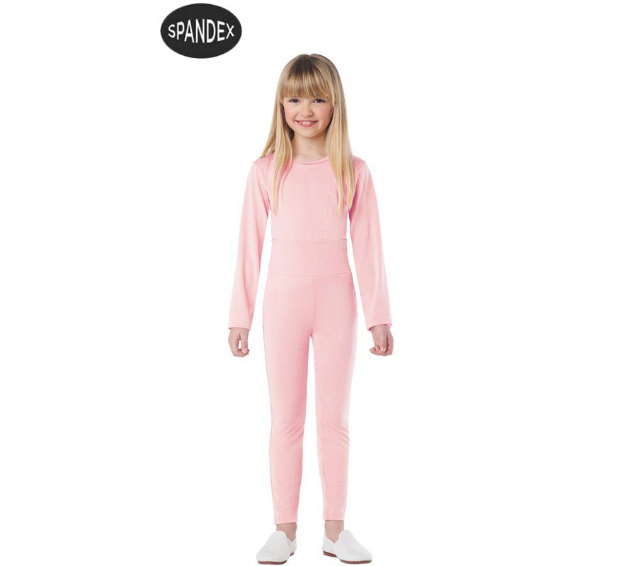 Conjunto de collant de elastano rosa de 2 peças para crianças Conjunto de collant de elastano rosa de 2 peças para crianças