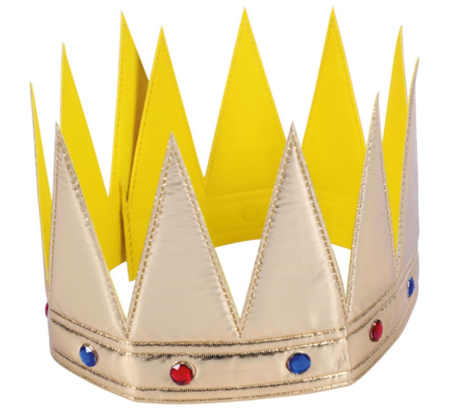 Coroa dourada infantil 56x12,5 cm