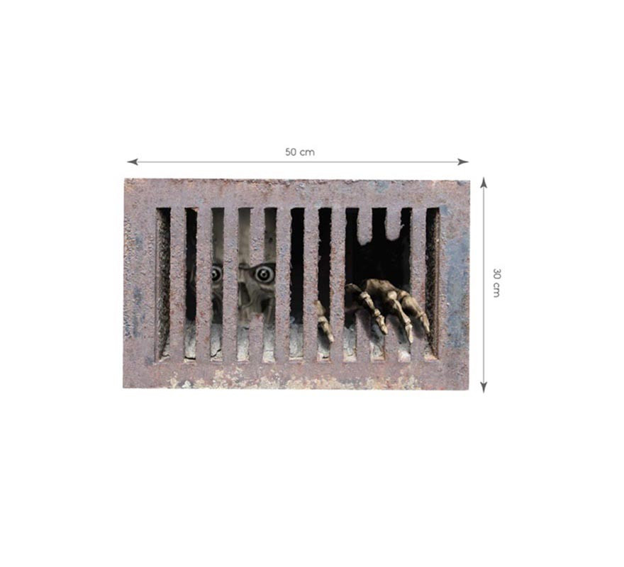 Skull Grid Curtain 50x30 cm