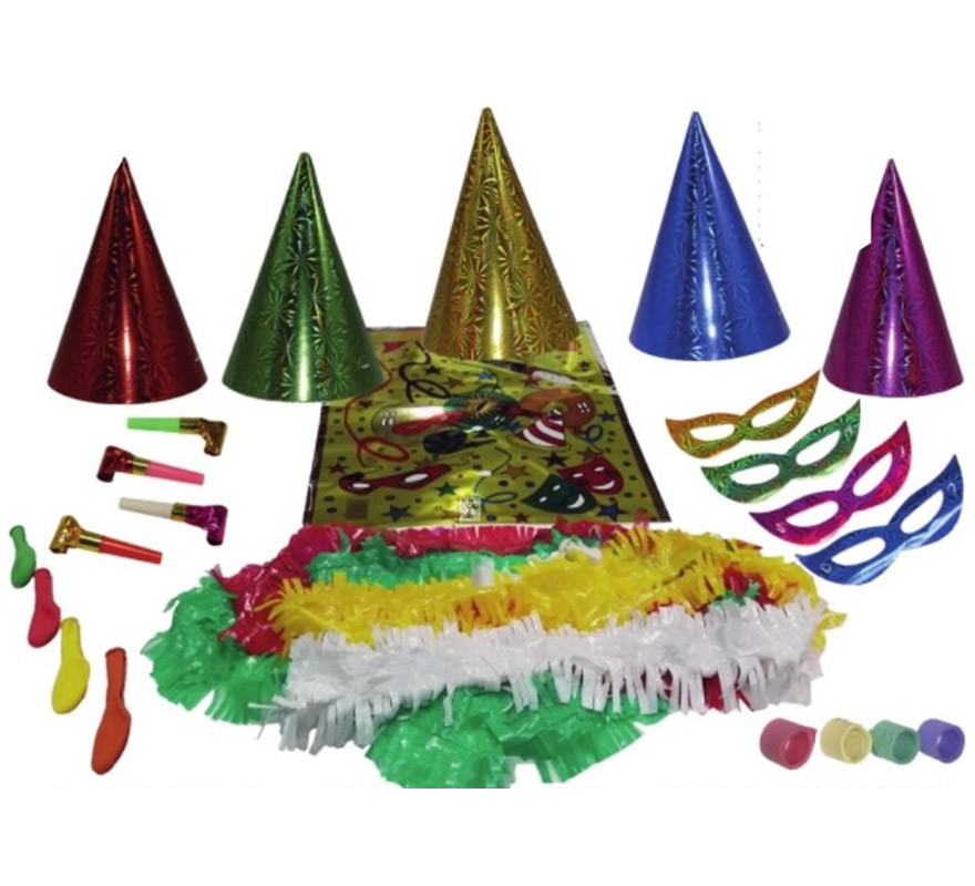 Holographic Cadet party favors for New Year's Eve in a metallic bag. Bag + 6 pieces Holographic Cadet party favors for New Year's Eve in a metallic bag. Bag + 6 pieces