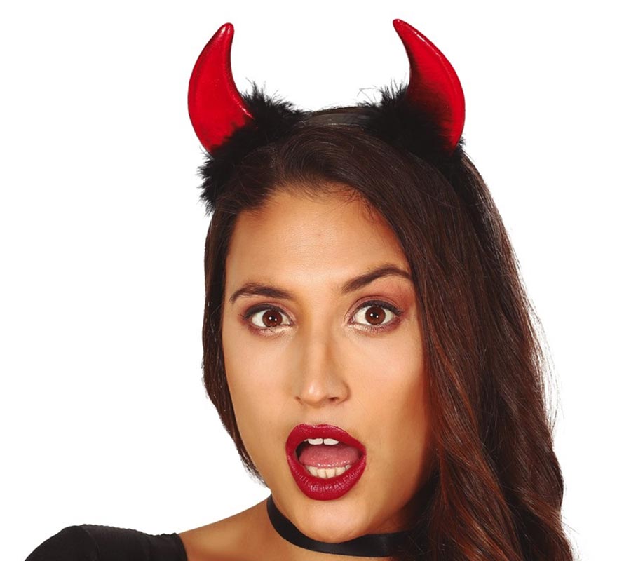 Red Devil Horns with marabou