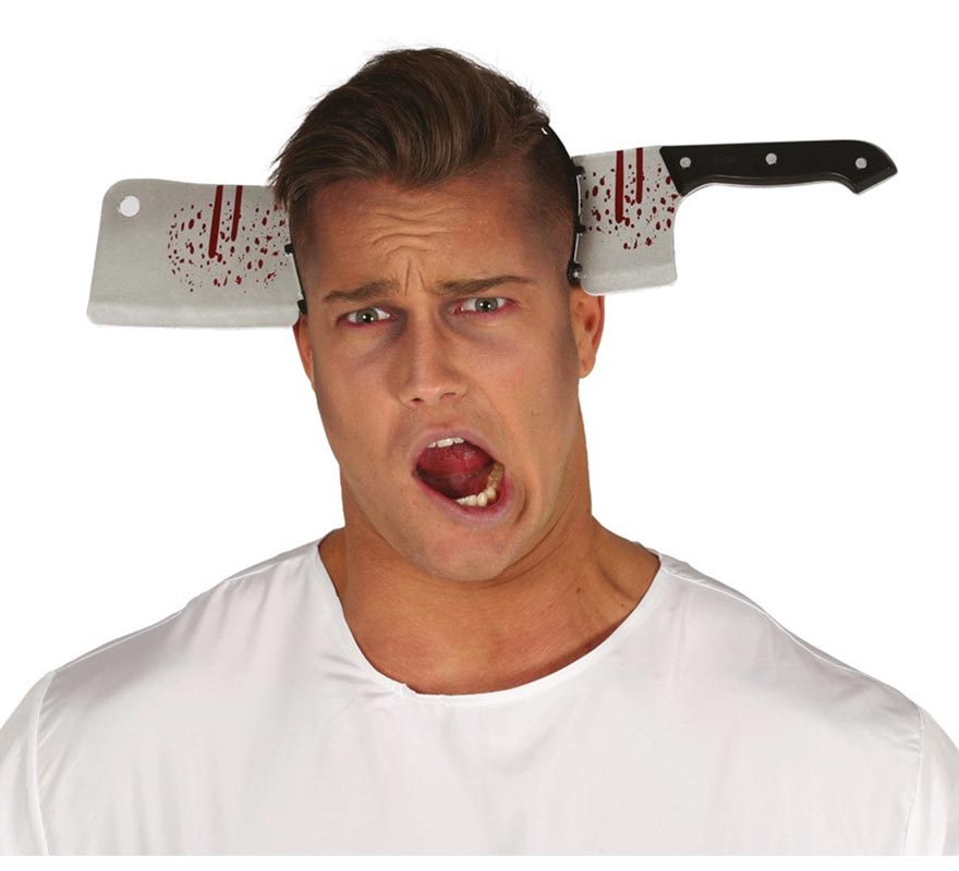 Tiara com Faca de Açougueiro e Sangue