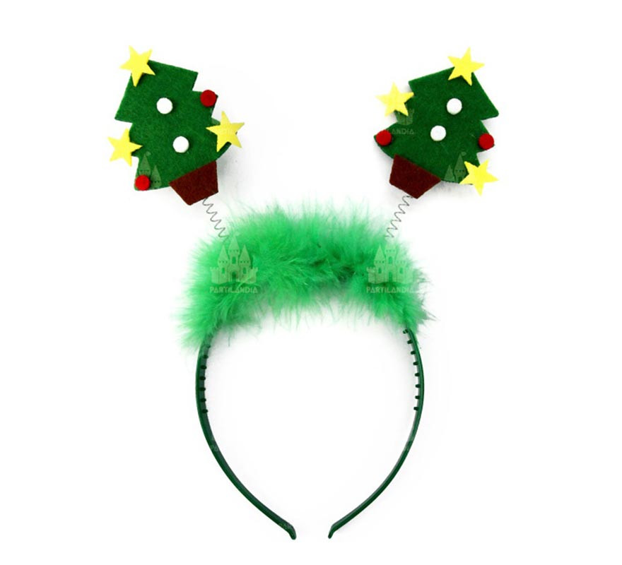 Tiara Árvore de Natal Estrelas Amarelas