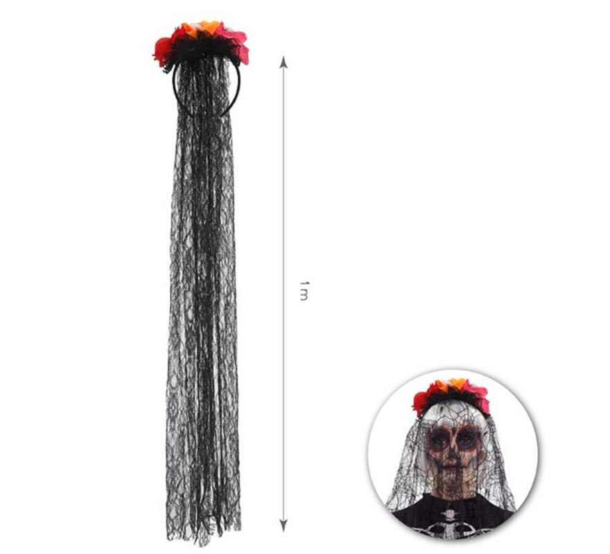 Catrina Headband with 1 m Veil