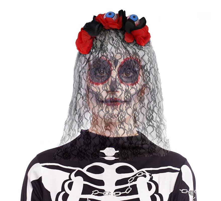 Catrina Eyes headband with veil