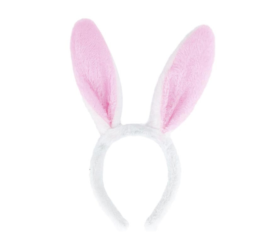 Tiara de coelho rosa claro