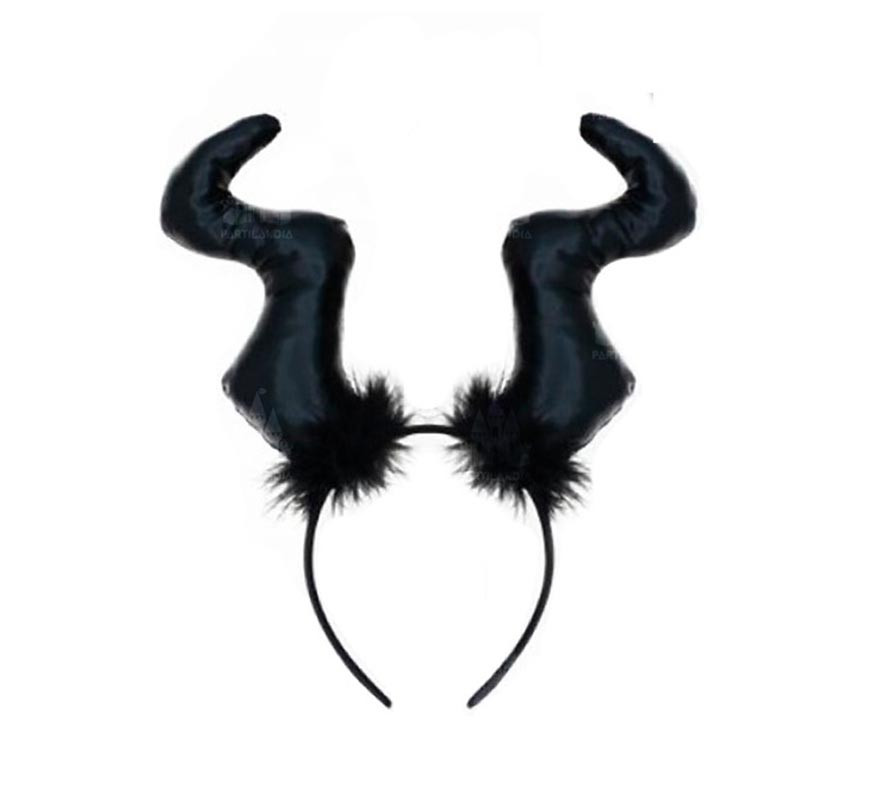 Black Evil Fairy Horns Headband