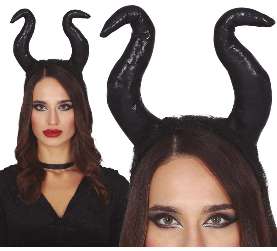 Evil Black Horns Headband