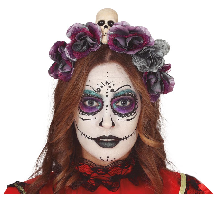 Gray Flower Headband