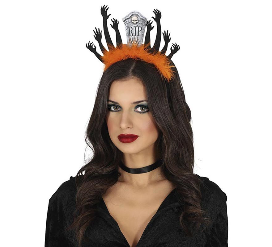 Tiara de lápide com zumbis