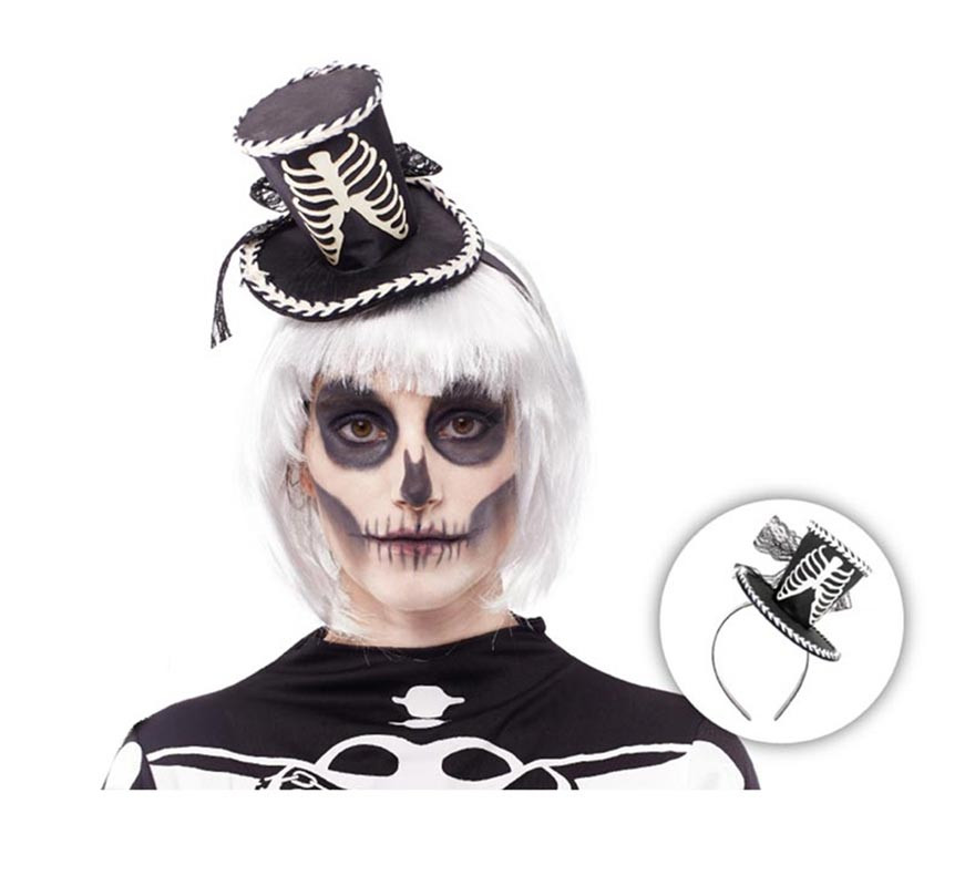 Skull Mini Bowler Headband