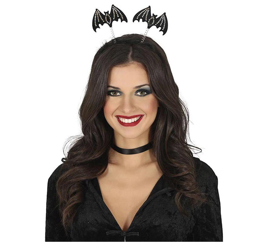 Tiara de morcegos de lantejoulas