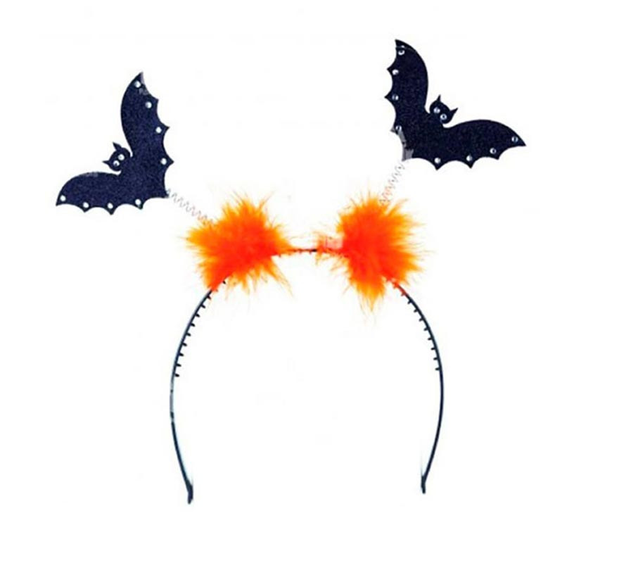 Tiara de morcegos pretos voadores