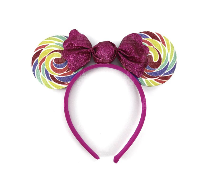 Tiara de rato doce multicolorida