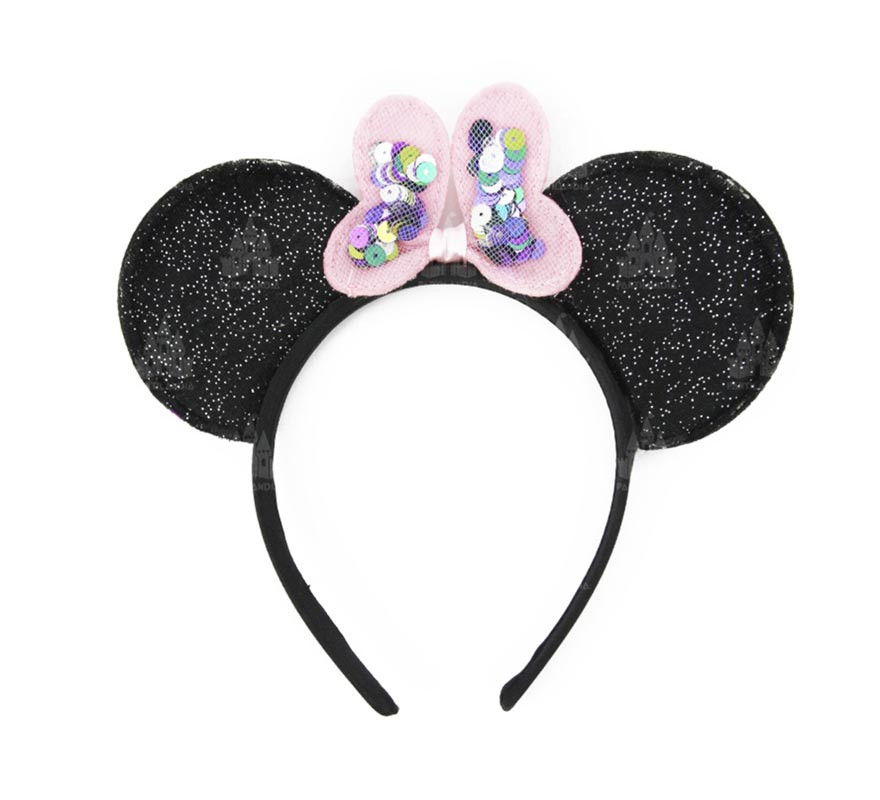 Little Mouse headband with pink bow